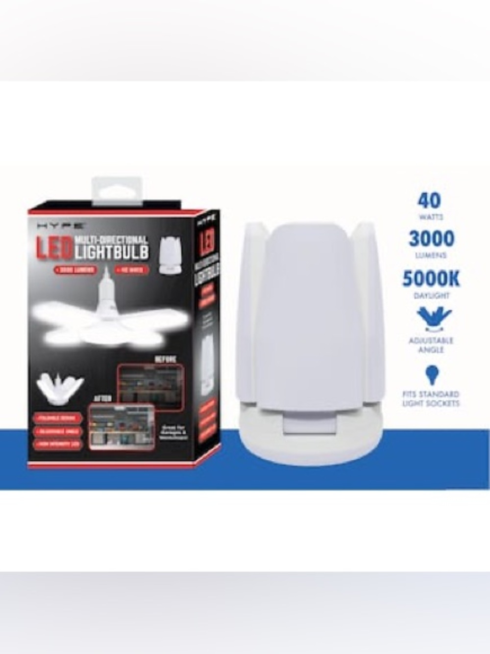White 5000K Multi-Directional LED light